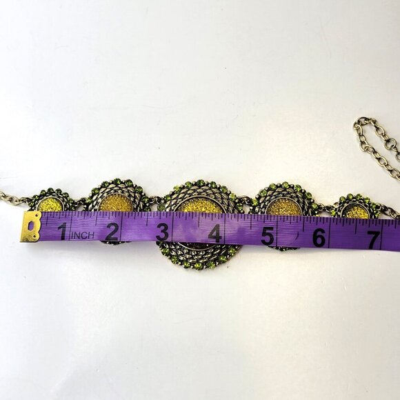 Lime Green Statement Choker Necklace - Picture 10 of 13